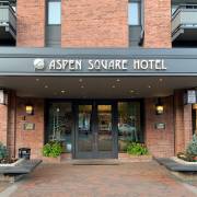 Exterior of Aspen Square in the summer