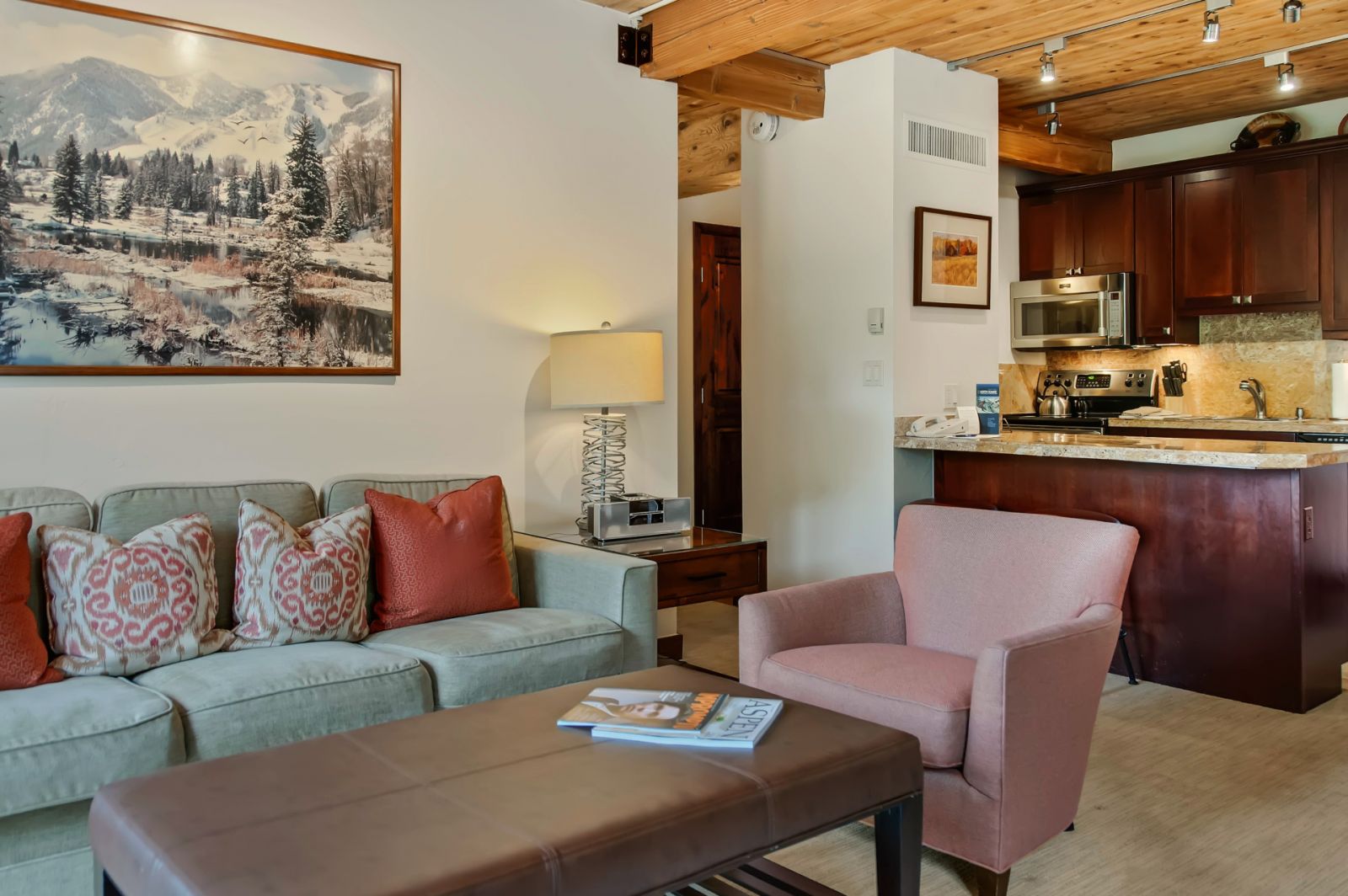 Aspen Square suite living room