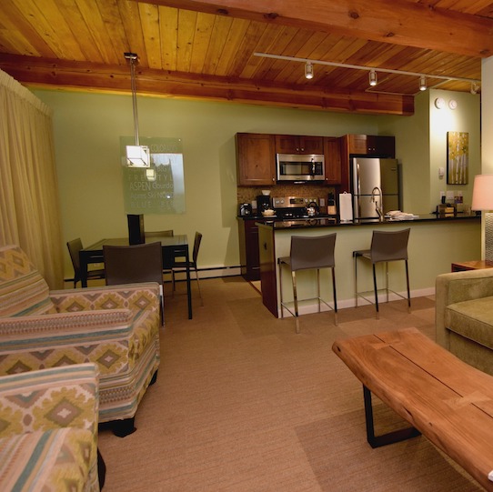 Aspen Square Two-Bedroom Condominium living area
