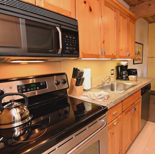 Aspen Square suite kitchen