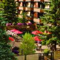 Exterior of Aspen Square in the summer