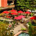 Exterior of Aspen Square in the summer