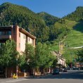 Exterior of Aspen Square in the summer