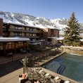 Exterior of Aspen Square in the winter