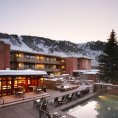 Exterior of Aspen Square in the winter