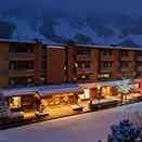 Exterior of Aspen Square in the winter