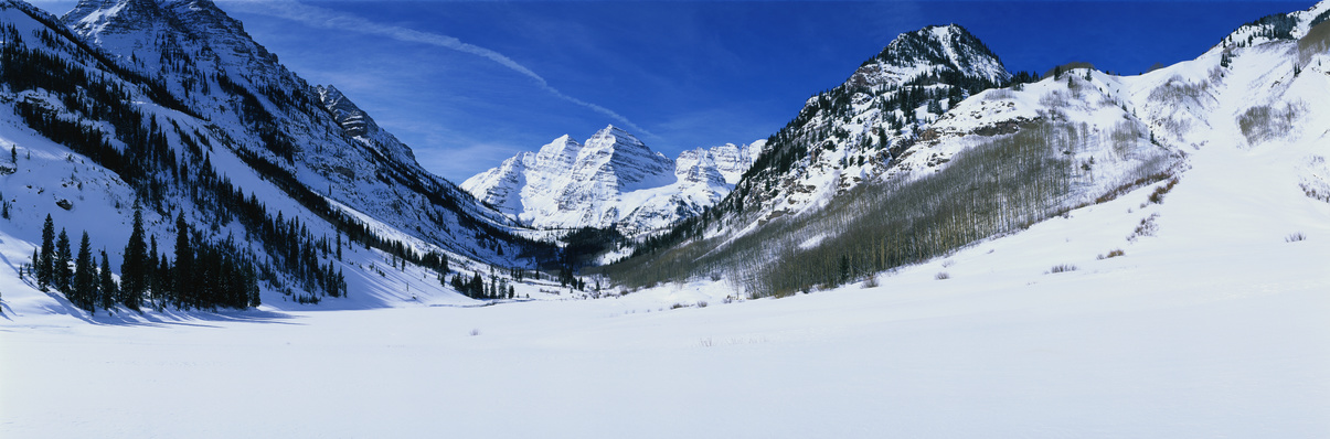 Maroon Bells in the winter