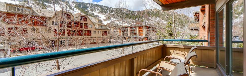 View of Aspen Mountain from a condo deck