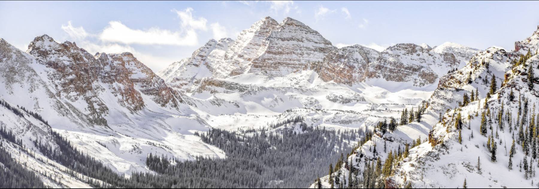 Maroon Bells in the Winter
