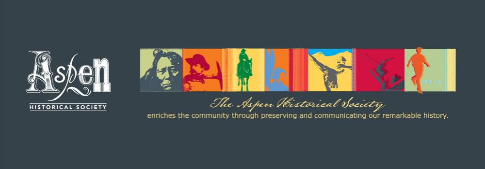 Aspen Historical Society logo and banner with quote