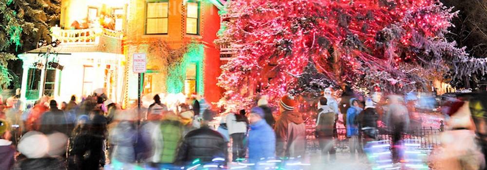 Sardy House tree lighting ceremony in Aspen