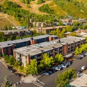 Exterior of Aspen Square in the summer