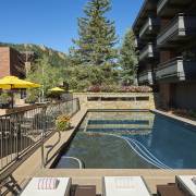 Exterior of Aspen Square in the summer